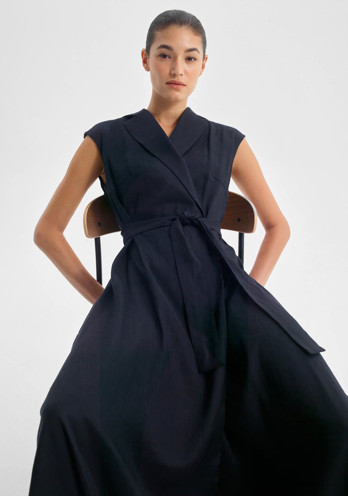 Vera Wrap Dress - Navy