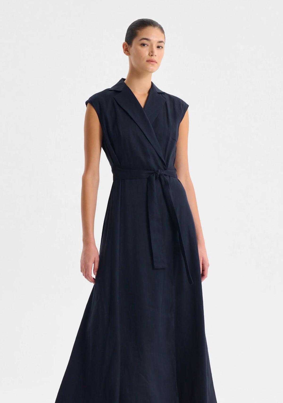 Vera Wrap Dress - Navy