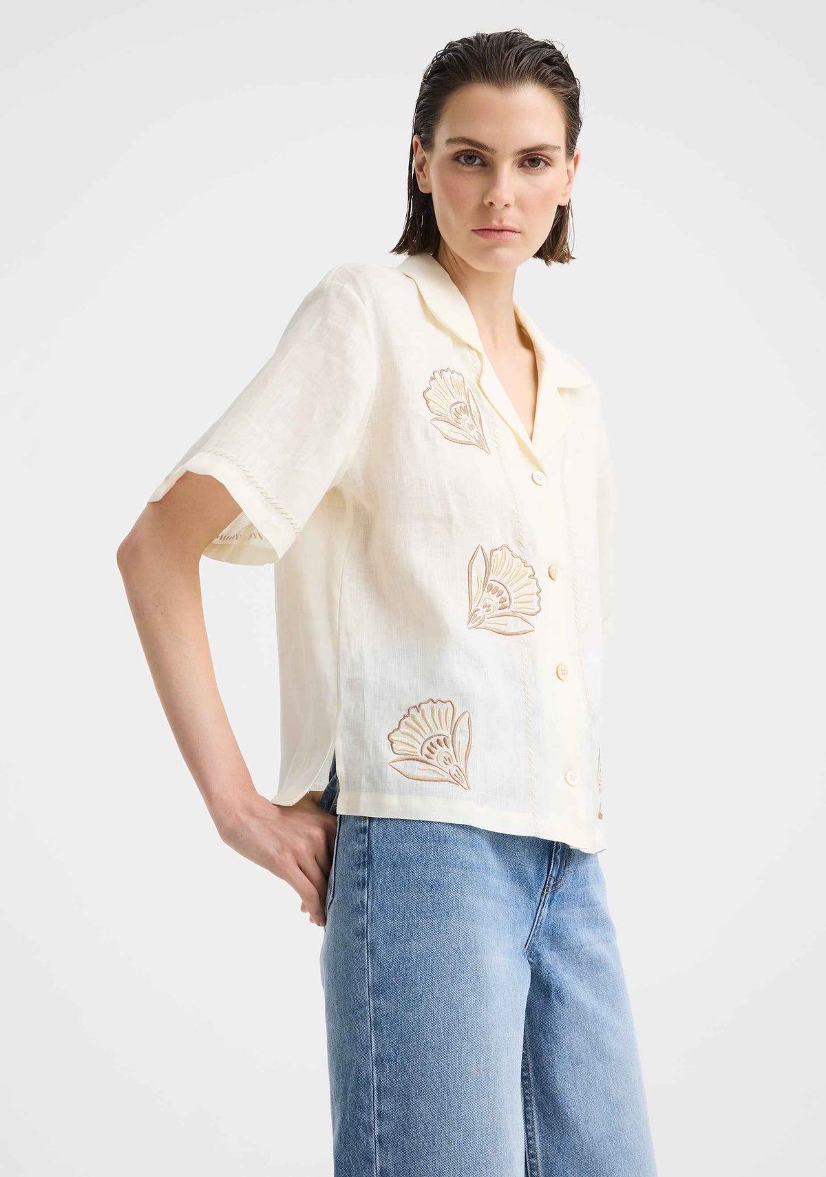 Penelope Linen Shirt - Cream