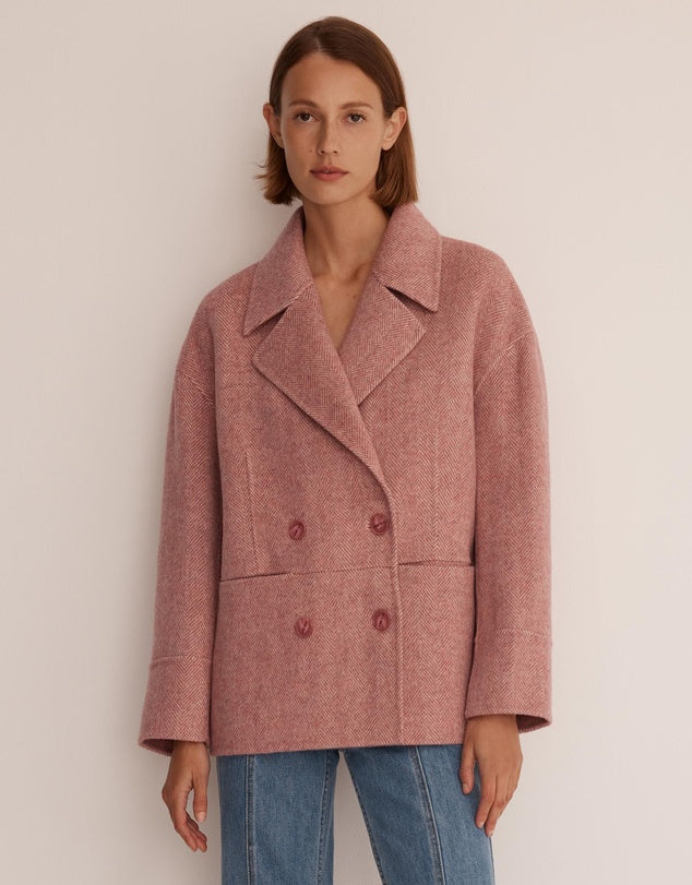 Keanan Wool Jacket - Berry