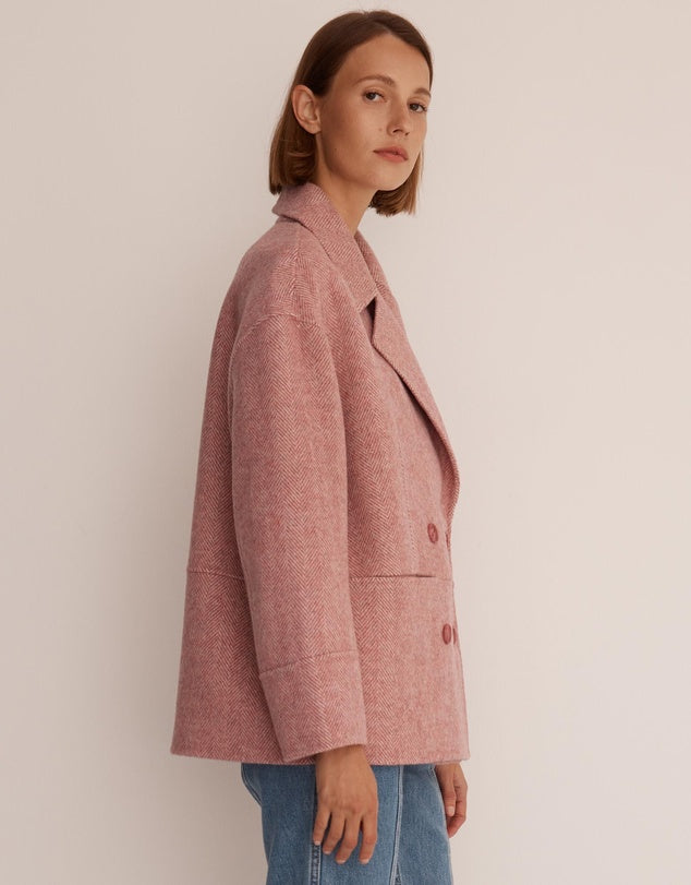 Keanan Wool Jacket - Berry