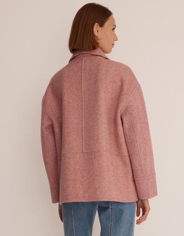 Keanan Wool Jacket - Berry