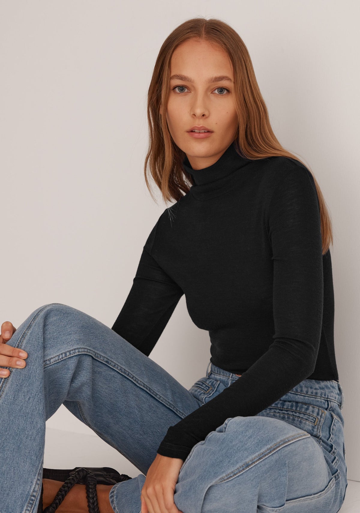 Morri Merino High Neck - Black