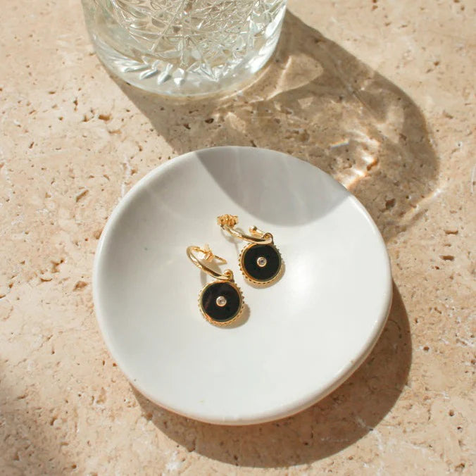 Halcyon Equilibrium Earrings Black Onyx