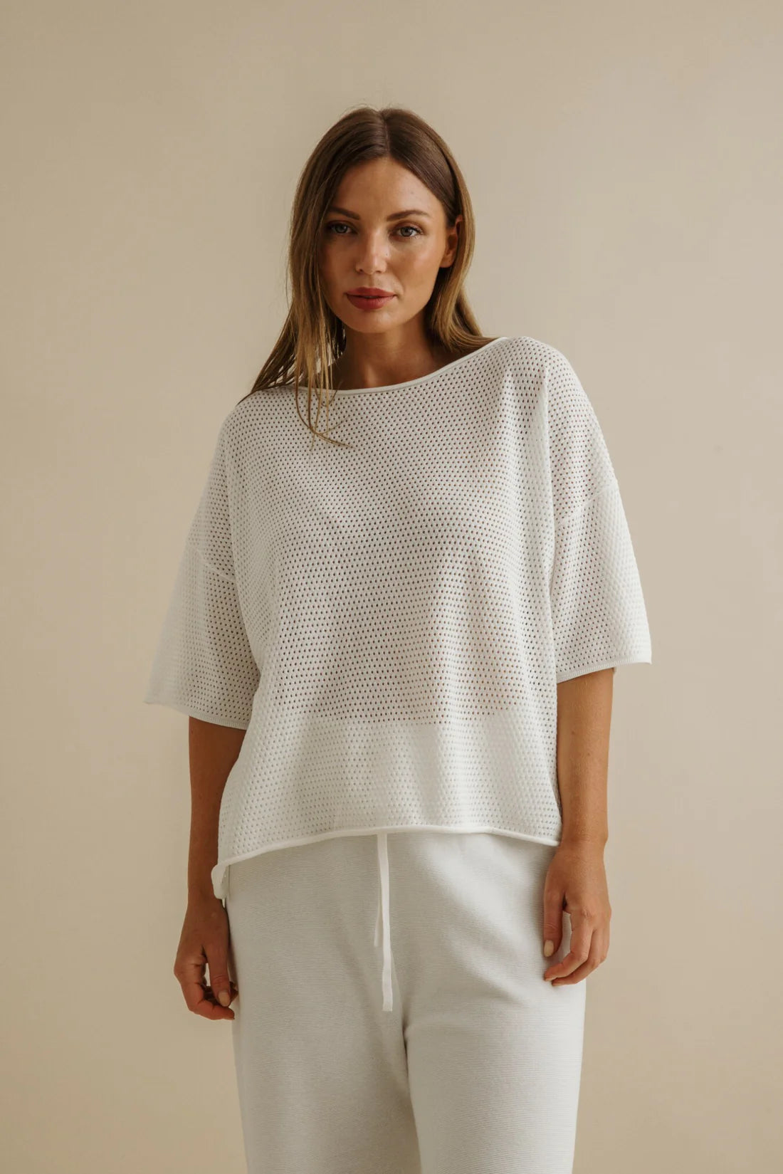 Nautilus Short Sleeve Pullover - Milk