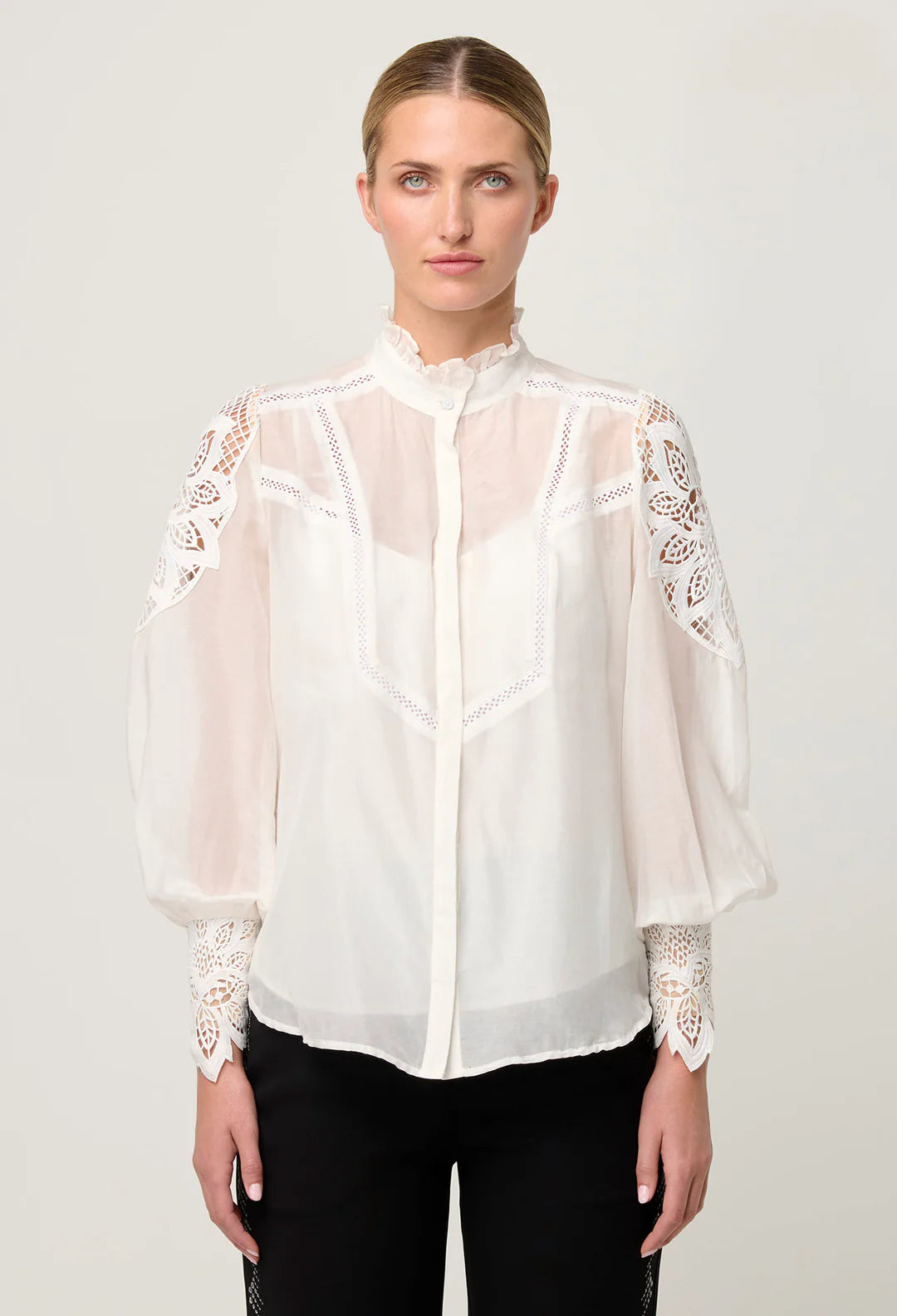 Sevilla Cotton Silk Shirt - Blanca