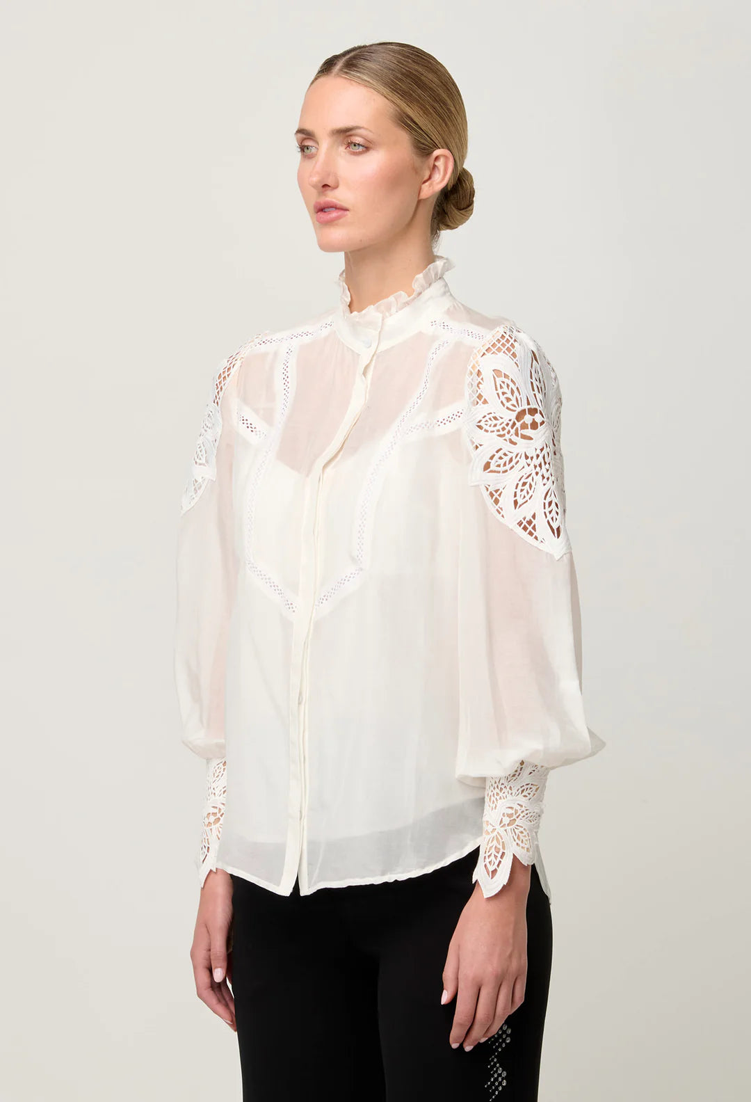 Sevilla Cotton Silk Shirt - Blanca
