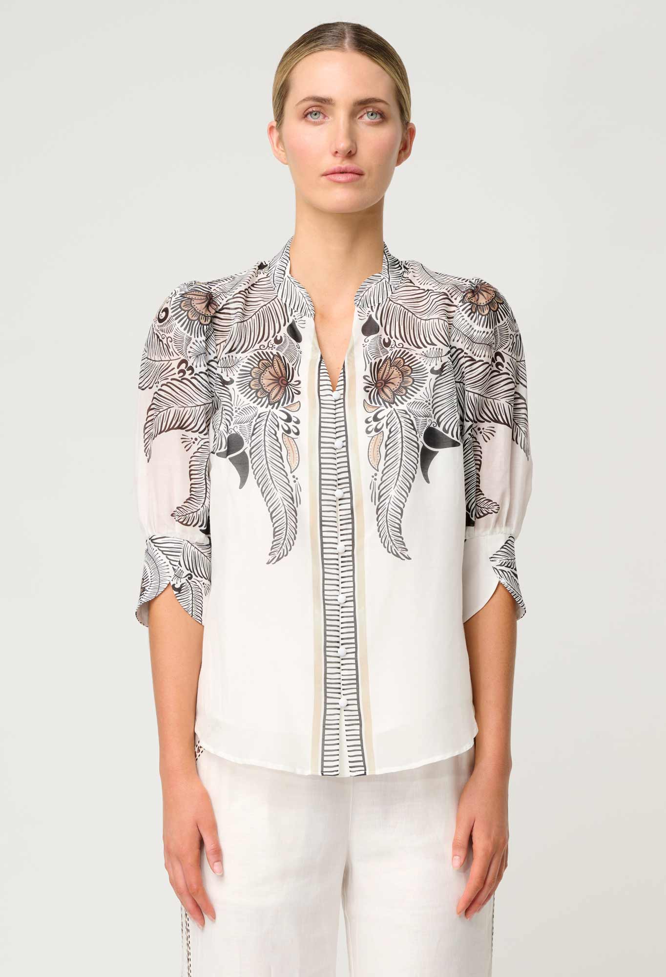 Leila Shirt - Ivory Casablanca
