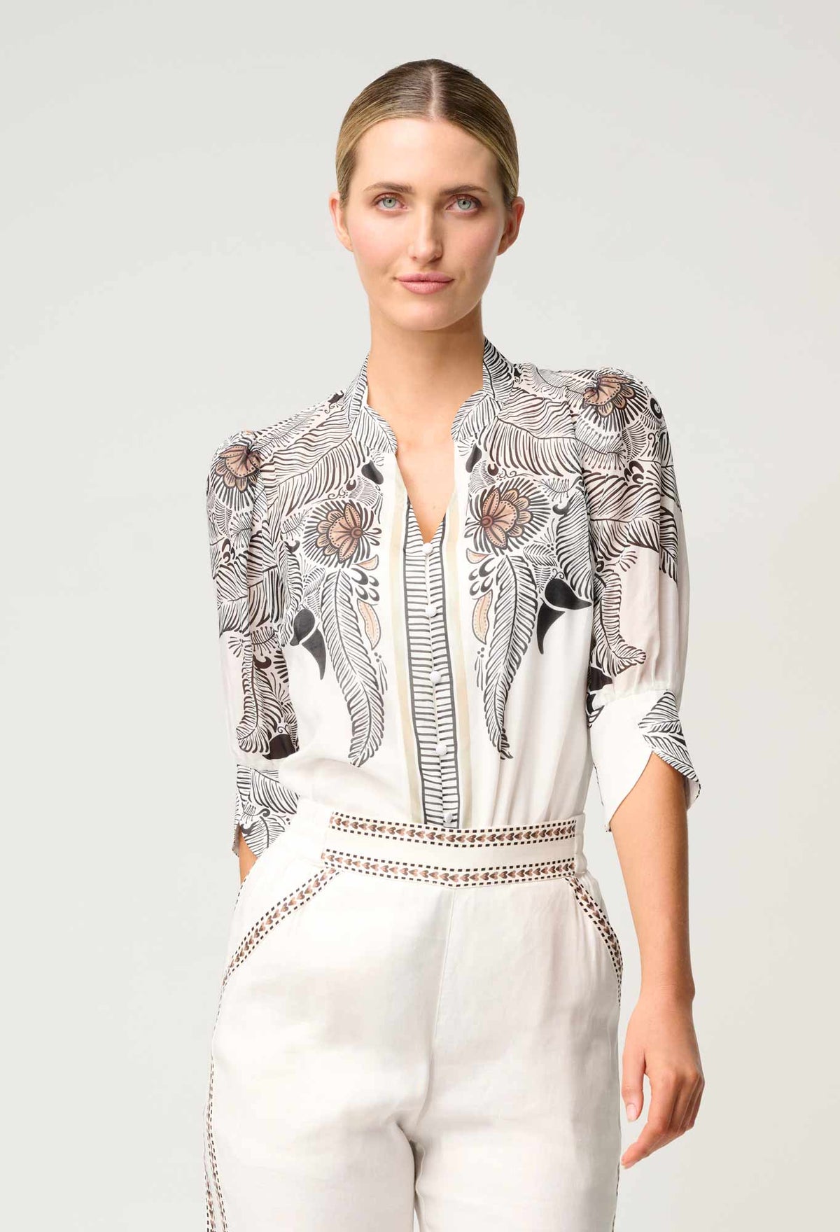 Leila Shirt - Ivory Casablanca