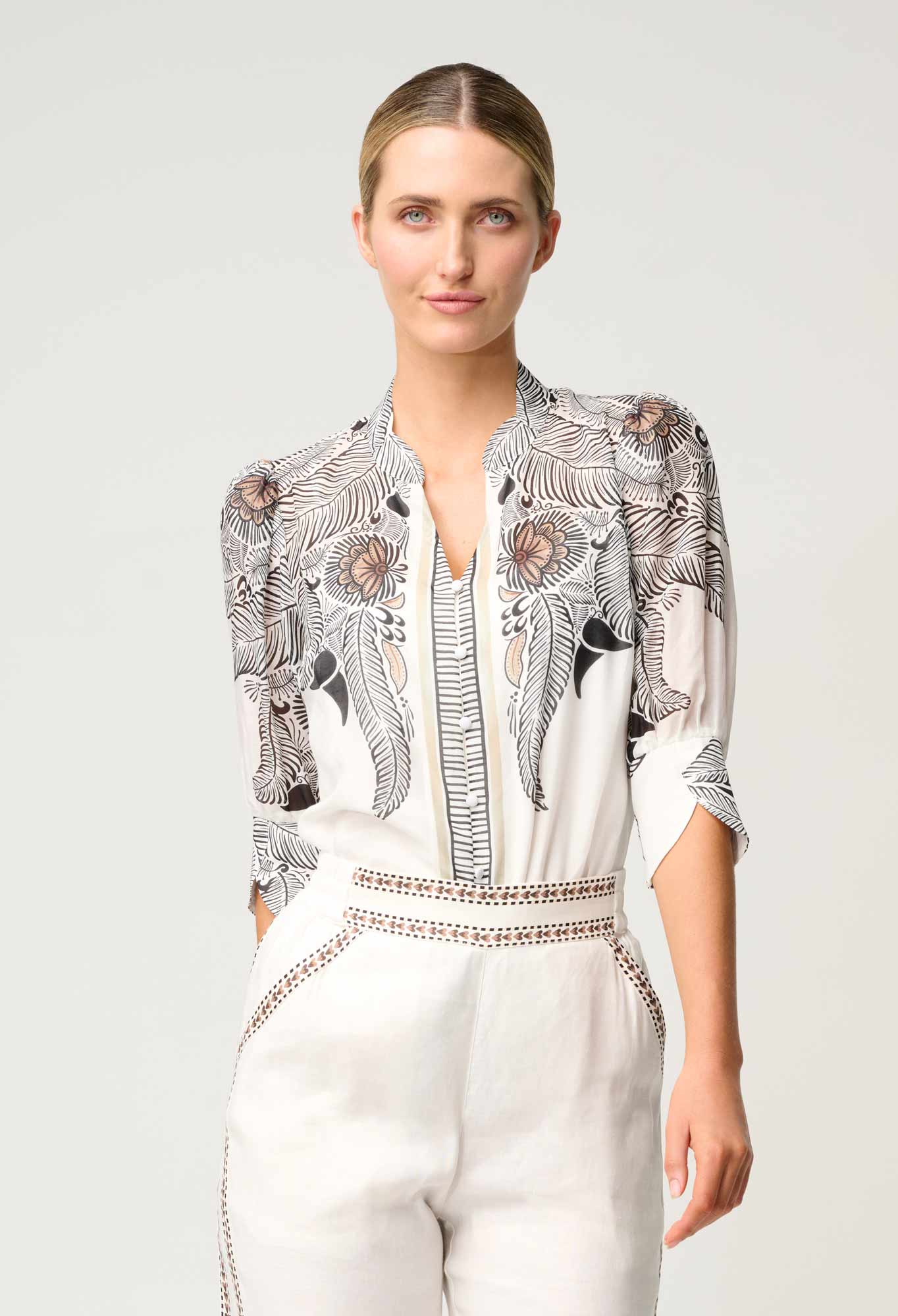 Leila Shirt - Ivory Casablanca