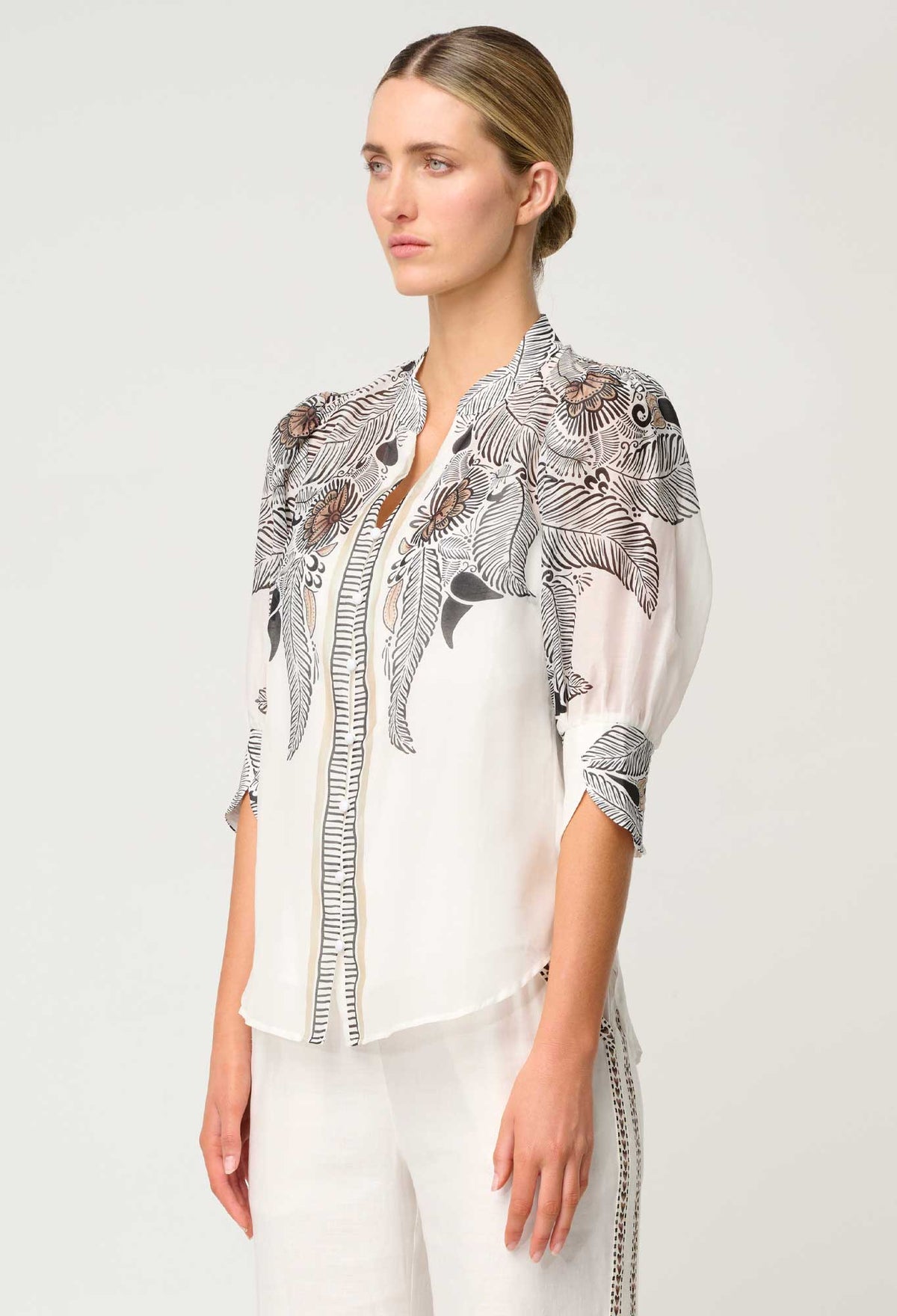 Leila Shirt - Ivory Casablanca