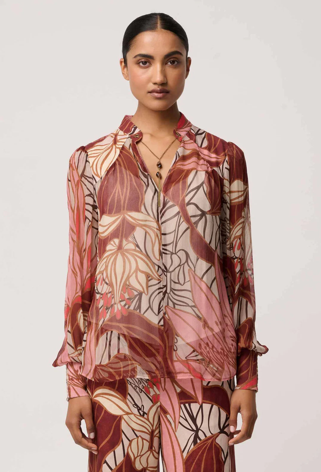 Cathedral Botanic Print Blouse
