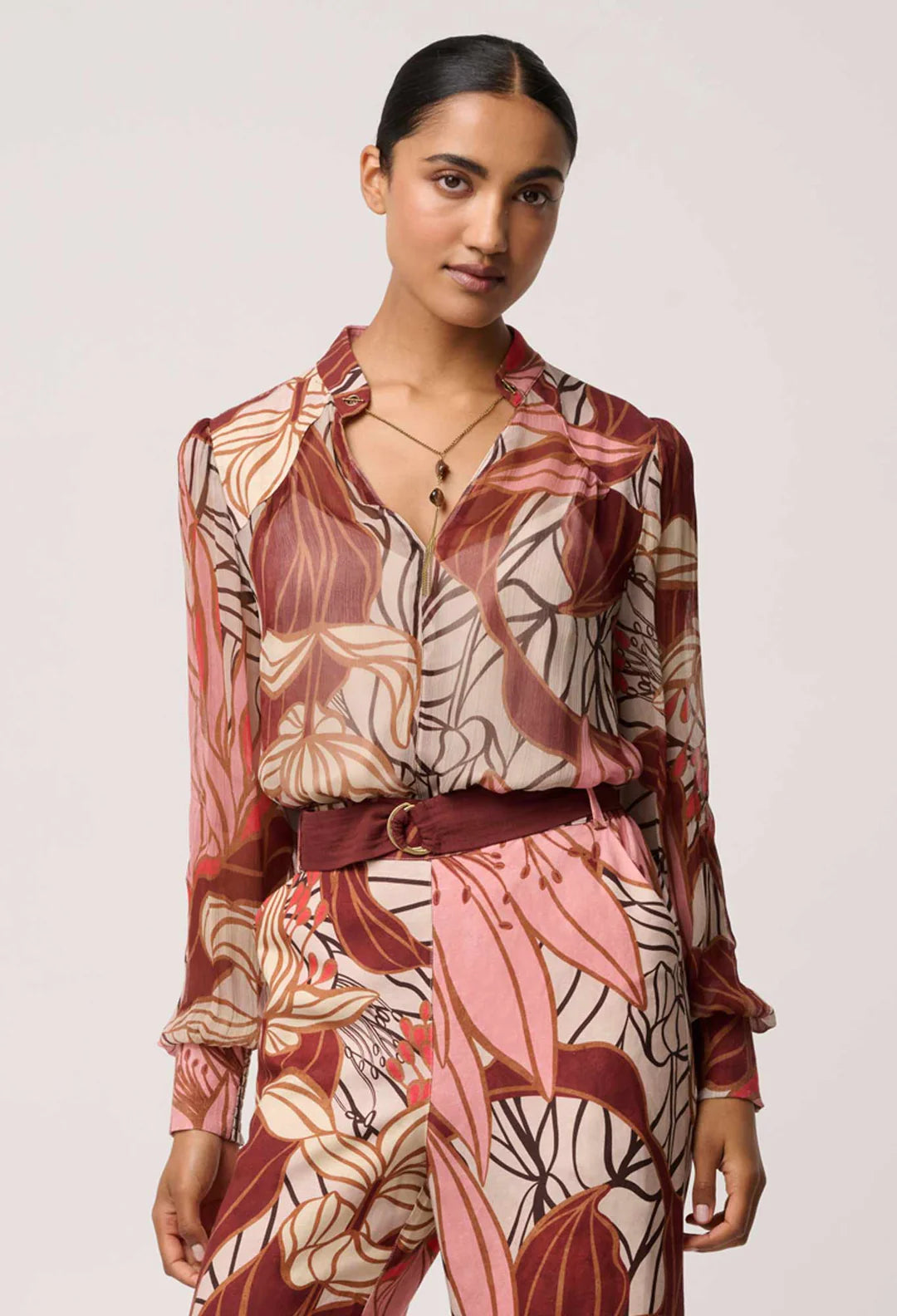 Freya Sheer Blouse - Cathedral Botanic