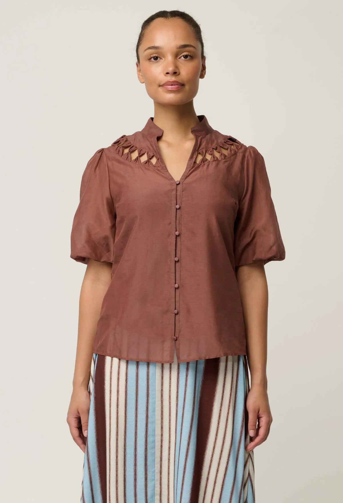 Coralie Blouse - Garnet