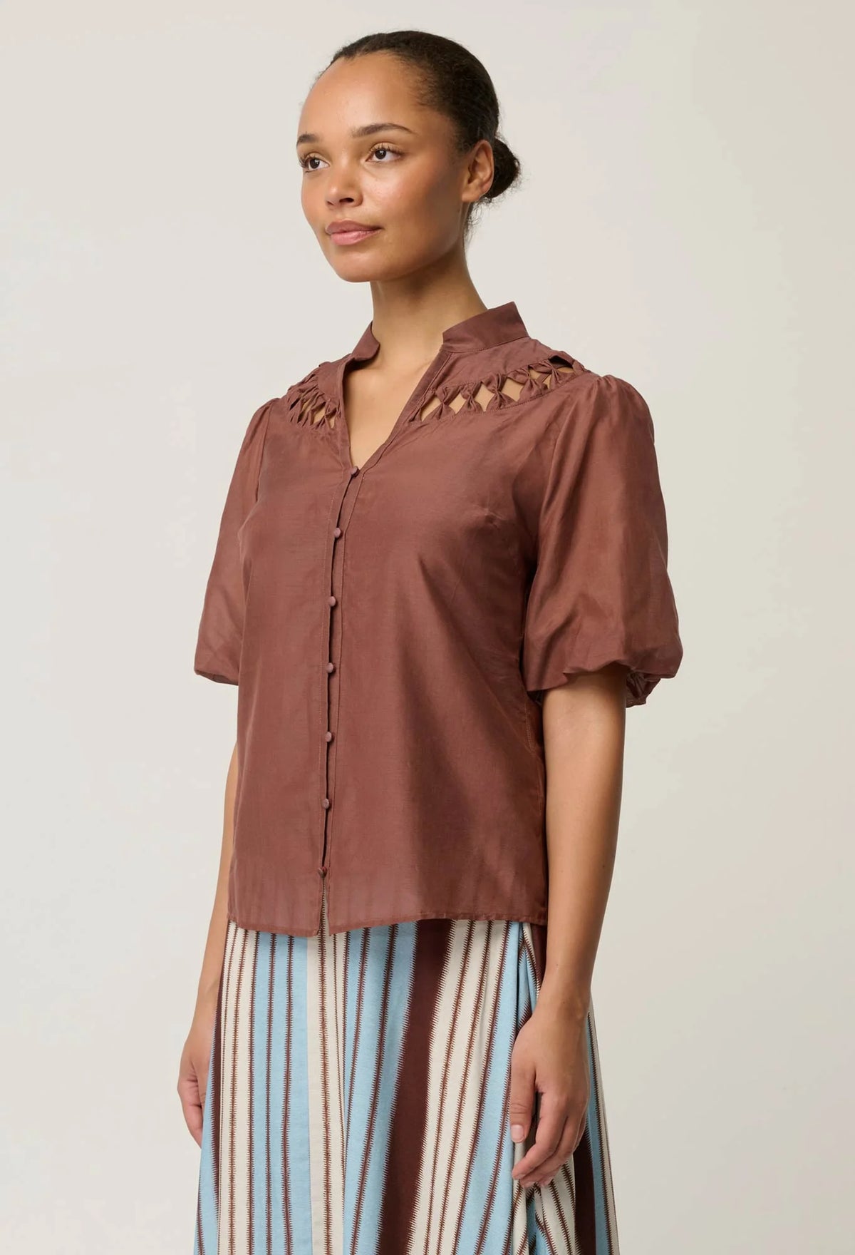 Coralie Blouse - Garnet