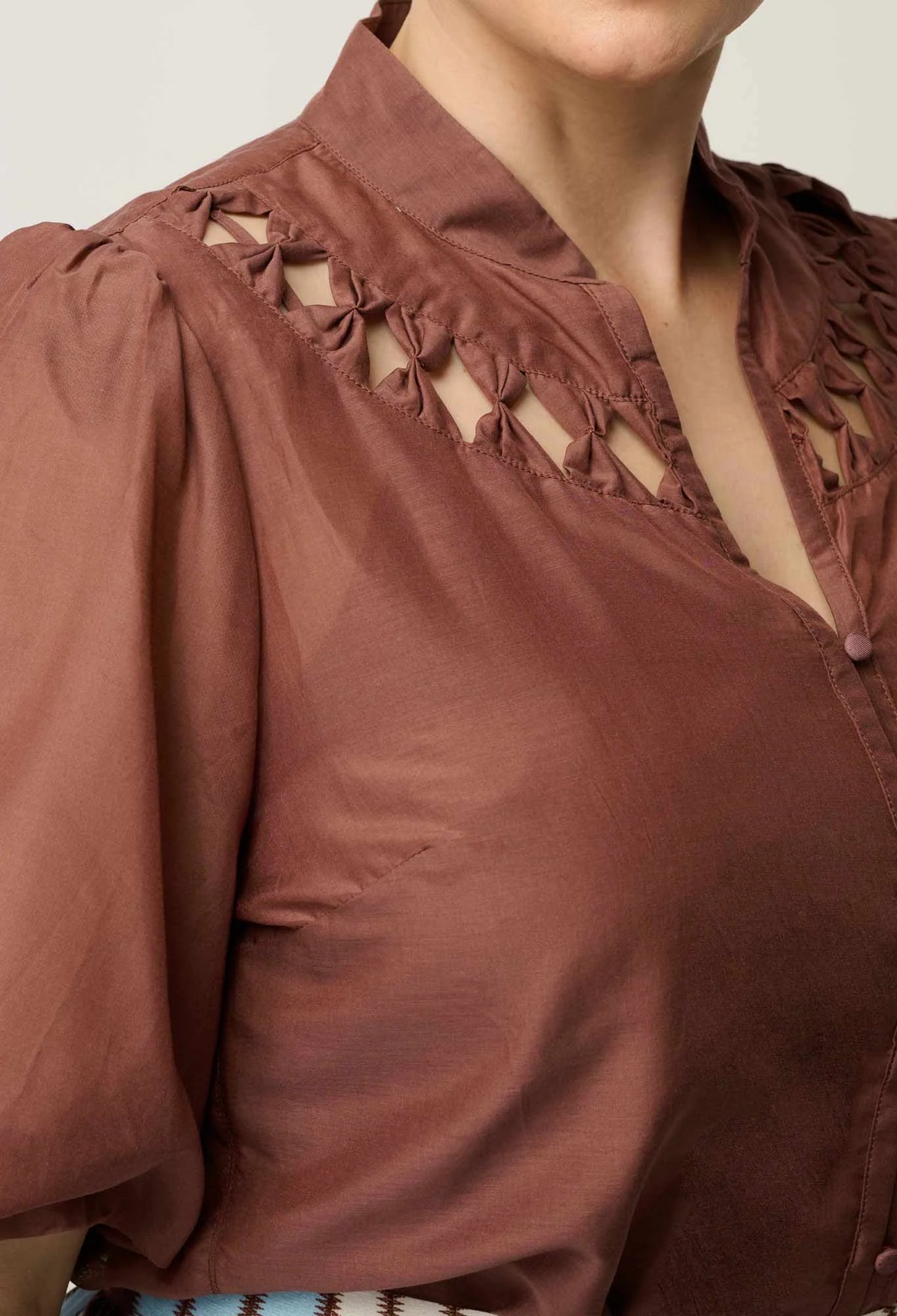 Coralie Blouse - Garnet