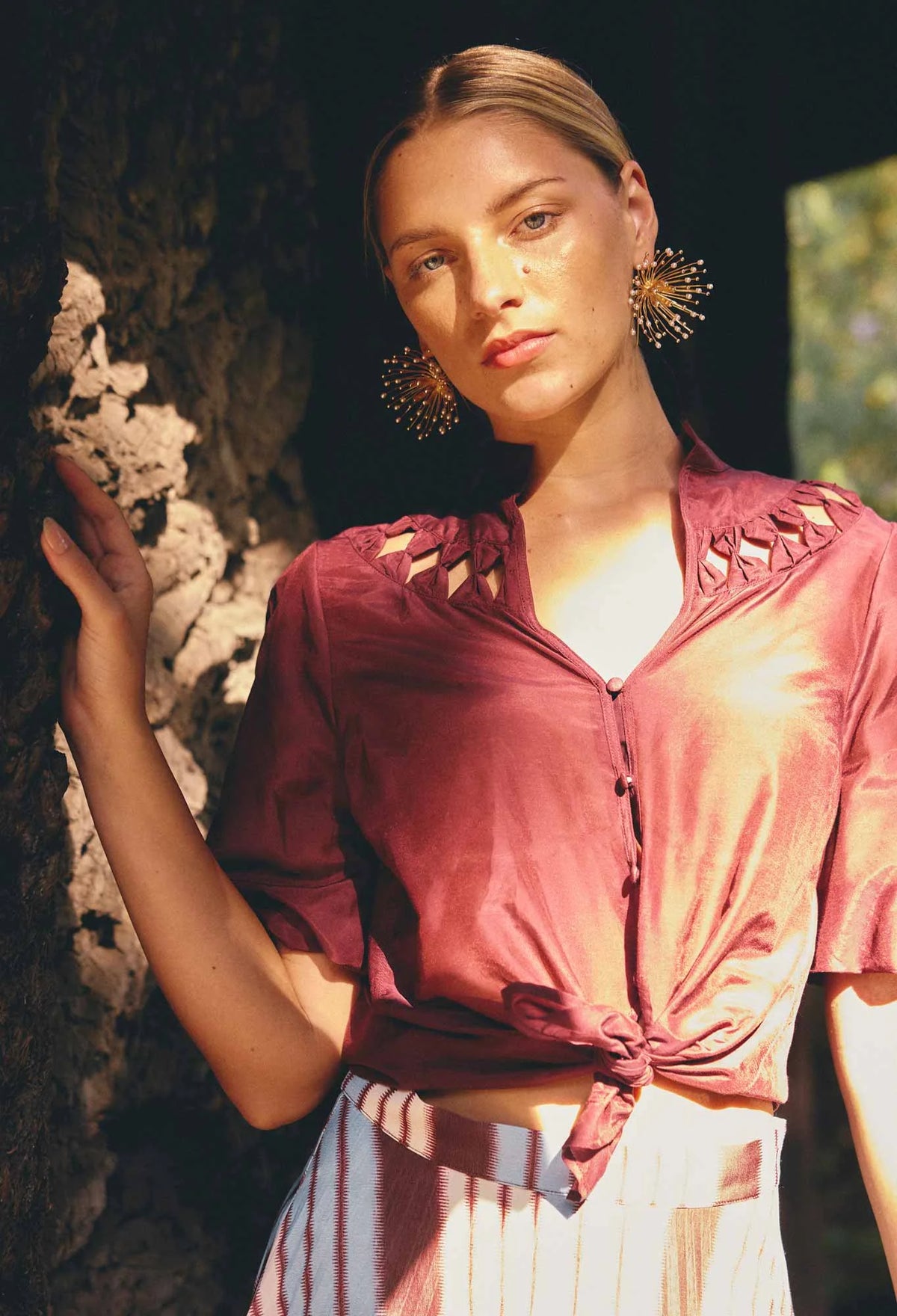 Coralie Blouse - Garnet