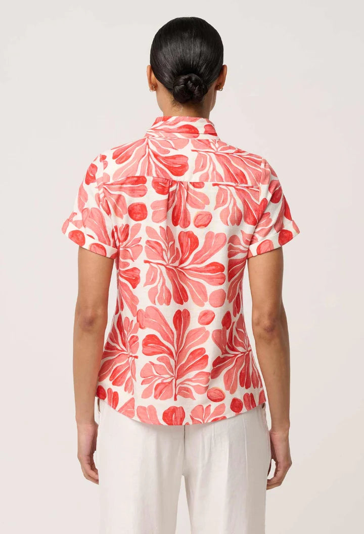 Giselle Viscose Linen Top - Soleil Pavilion