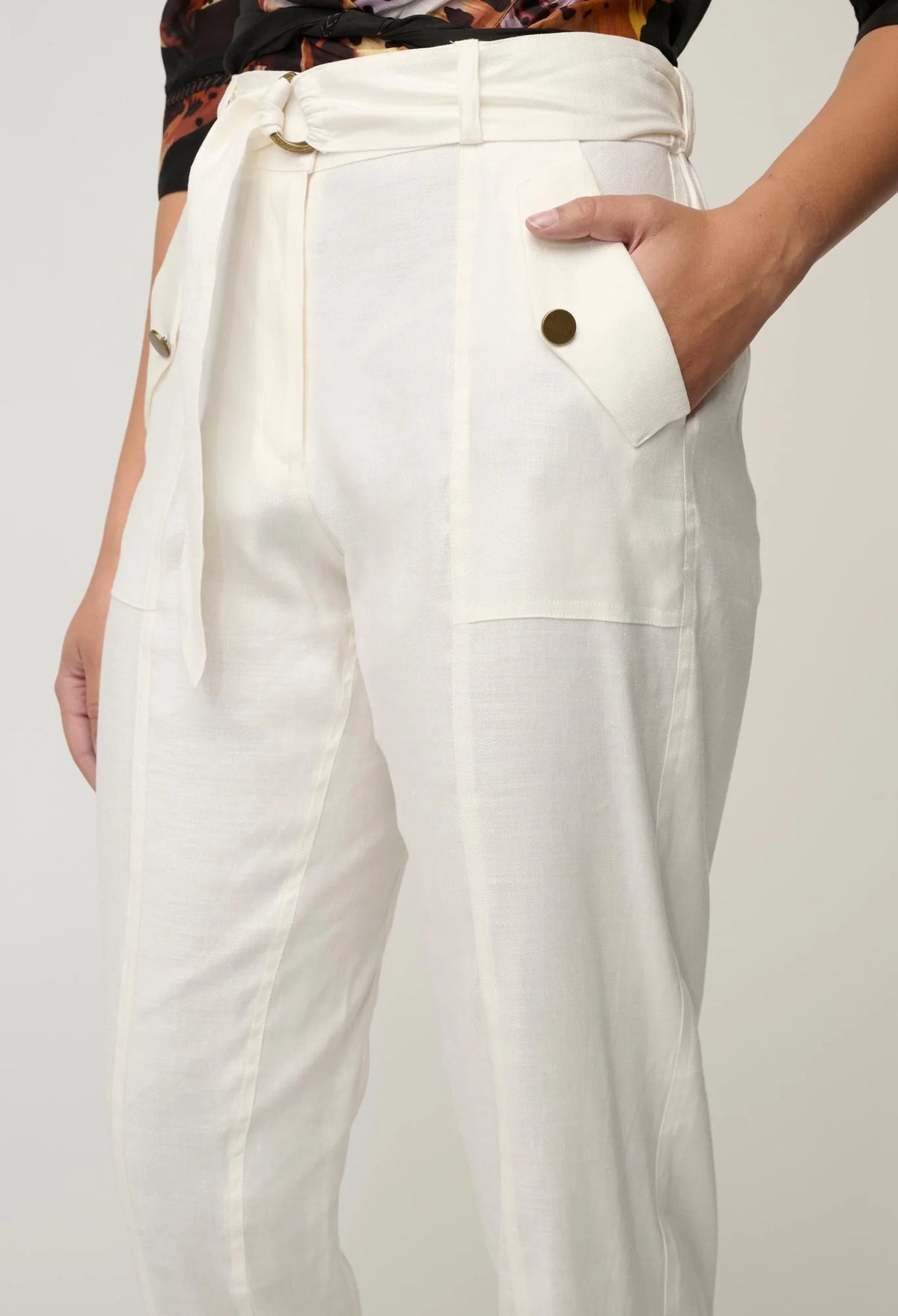 Trinidad Linen Pant - Ivory