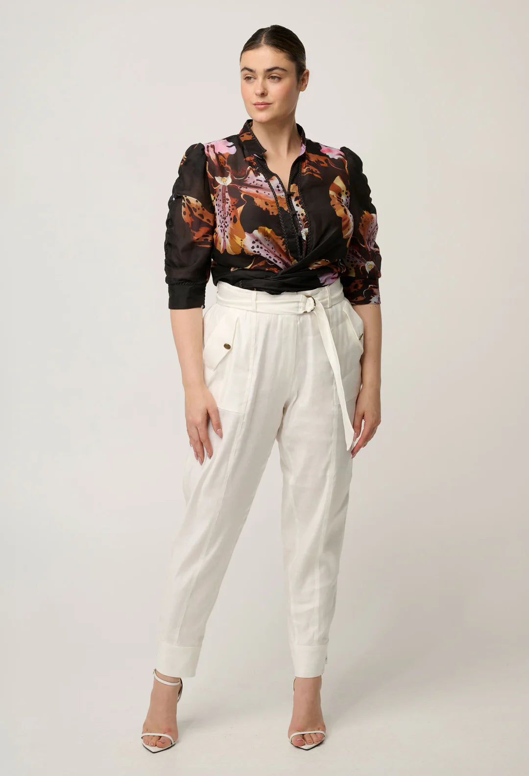 straight leg linen pant