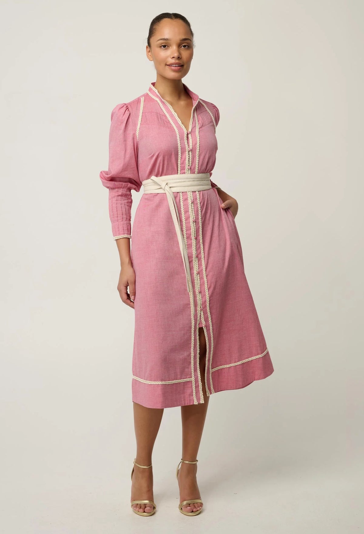 Isla Dress - Blush Chambray