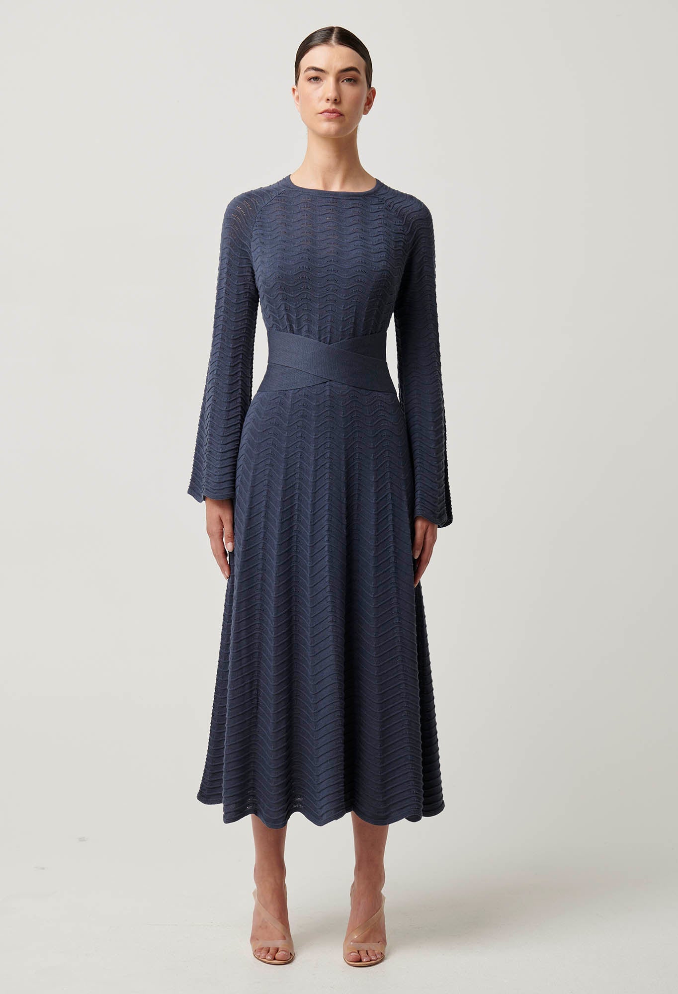 Everett Knit Dress - Bluestone