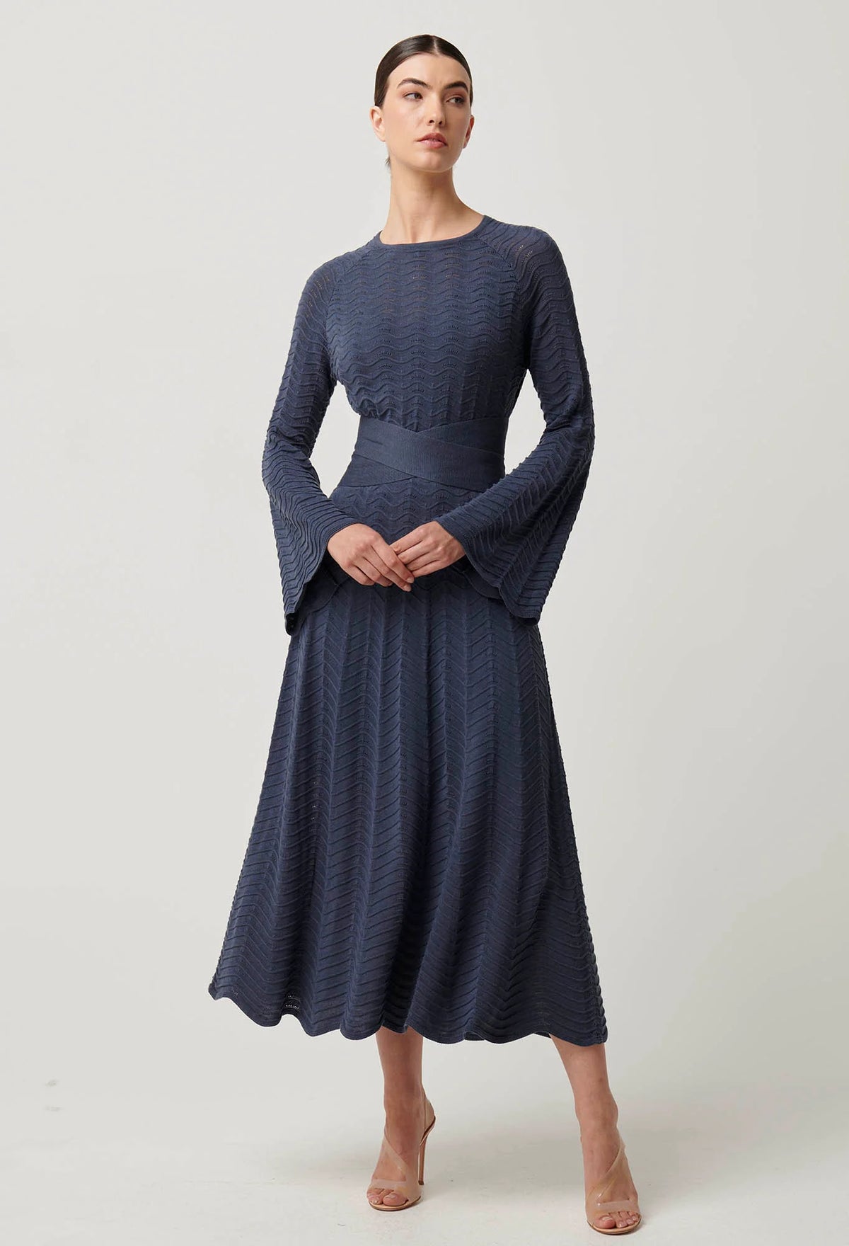 Everett Knit Dress - Bluestone