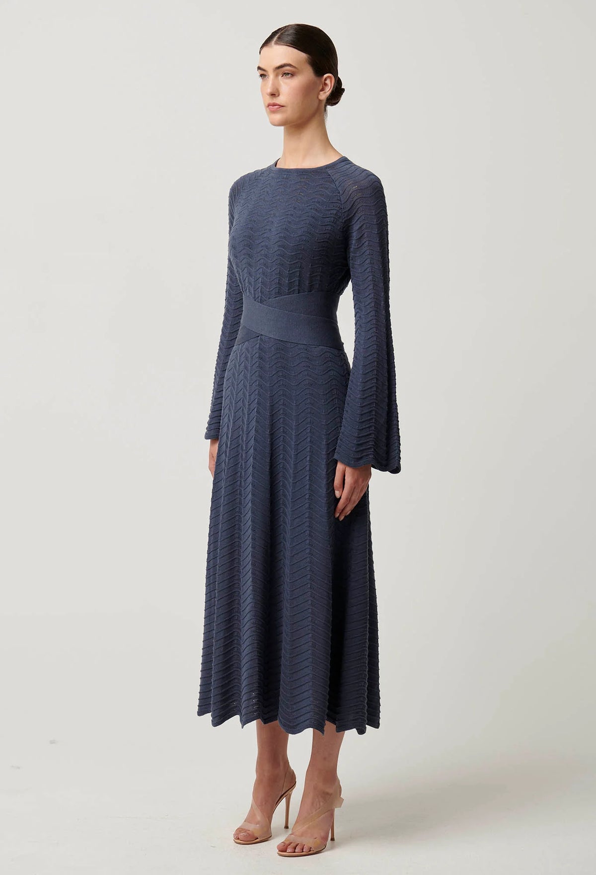 Everett Knit Dress - Bluestone