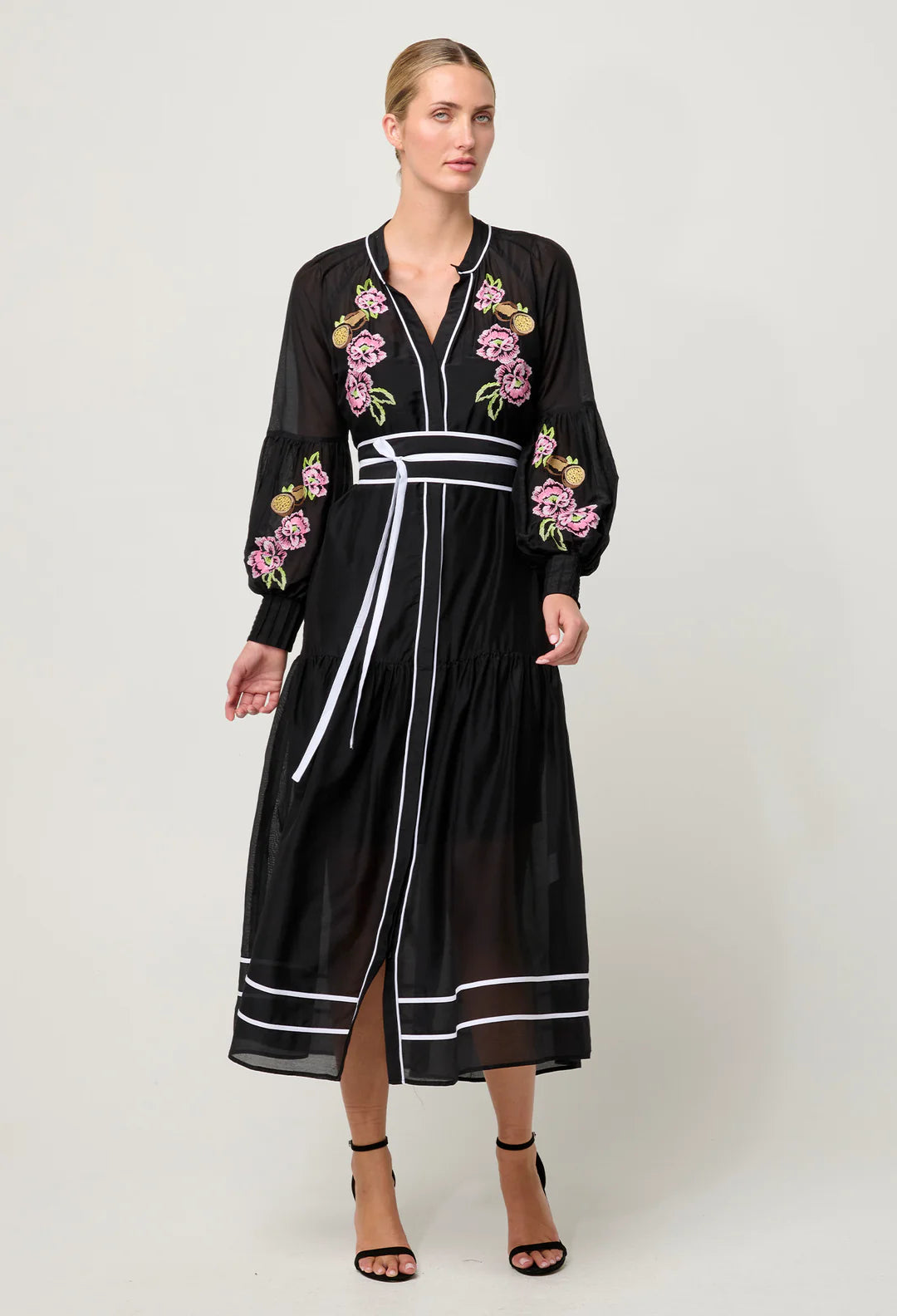 Once Was Dress W Billowing Long Sleeves with Elasticated Cuff