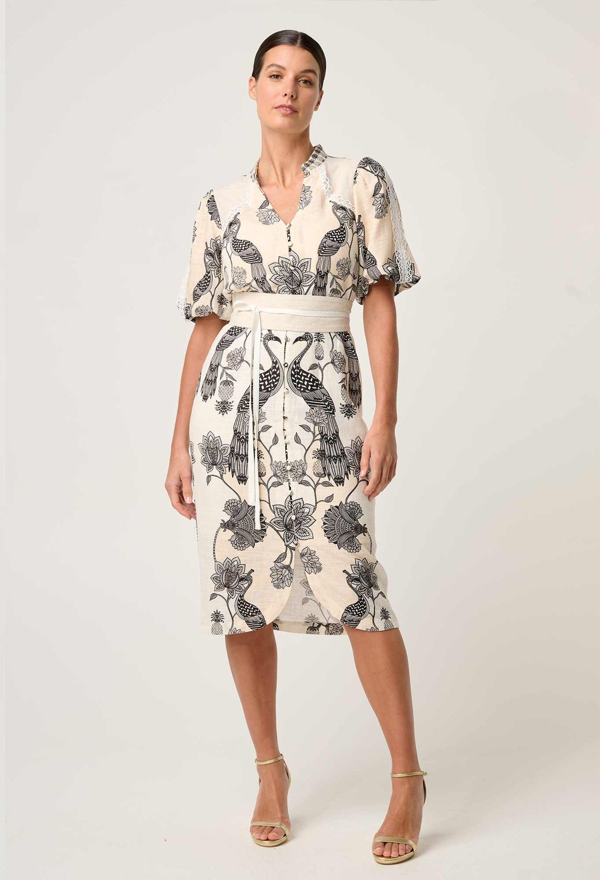 Once Was Gaia Lace Spliced Dress 