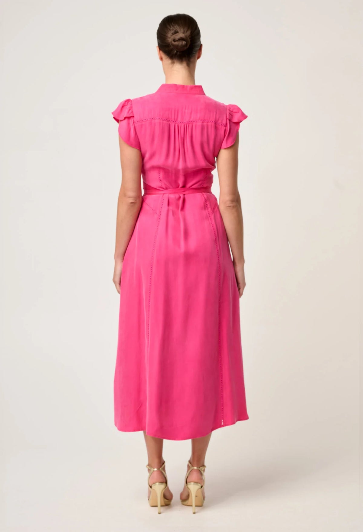 Athena Midi Dress - Celosia Pink