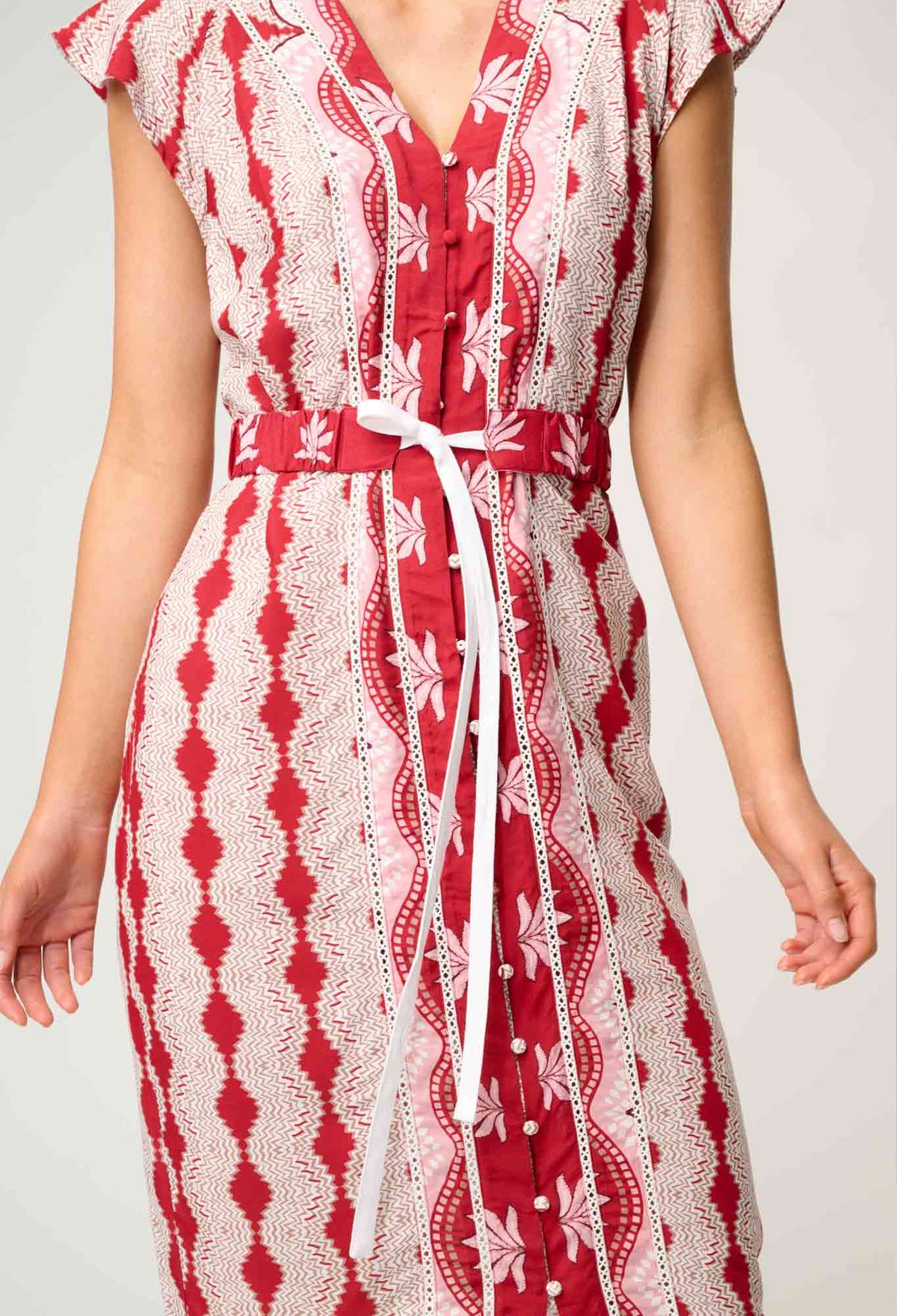 Maya Midi Dress - Marrakech Ruby