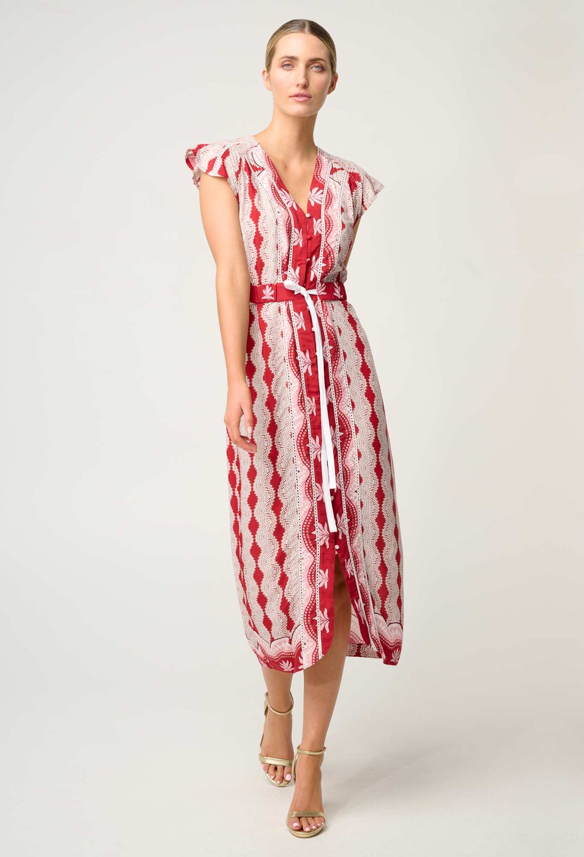 Maya Midi Dress - Marrakech Ruby