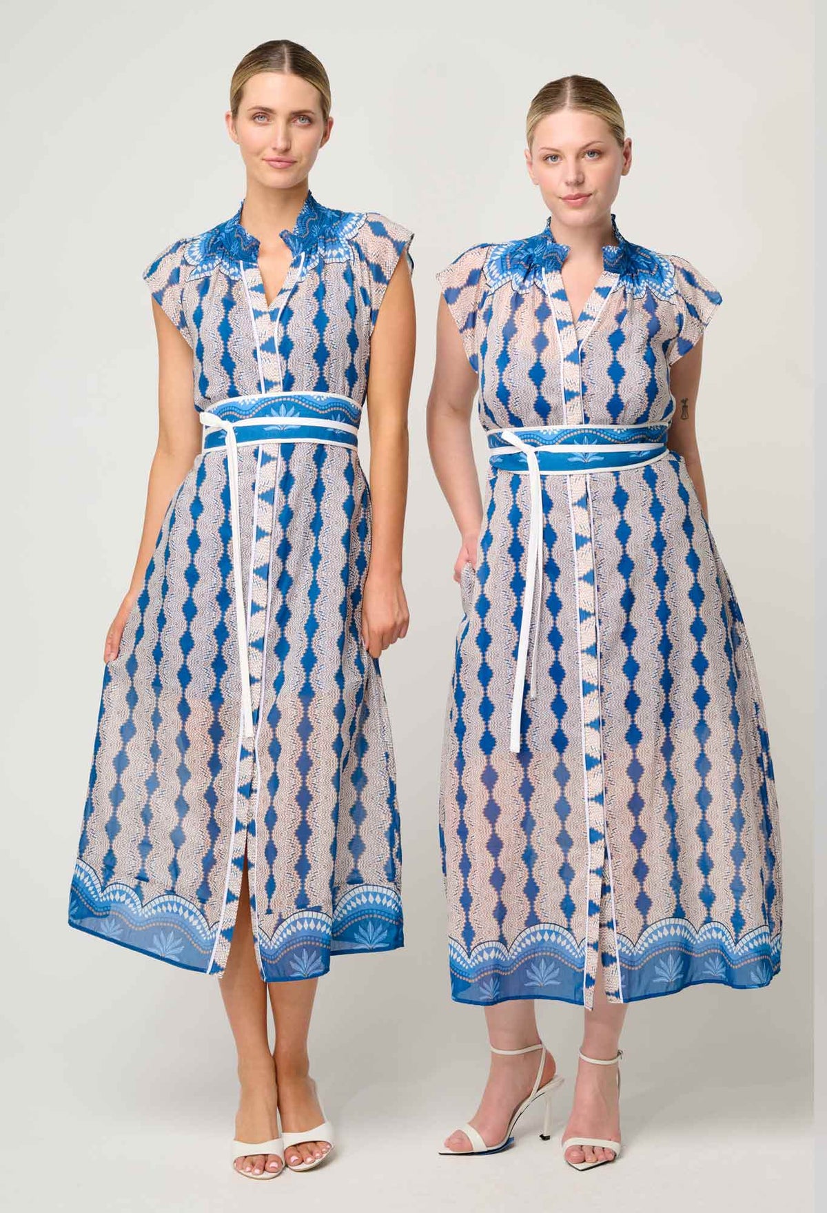 Geometric print maxi dress