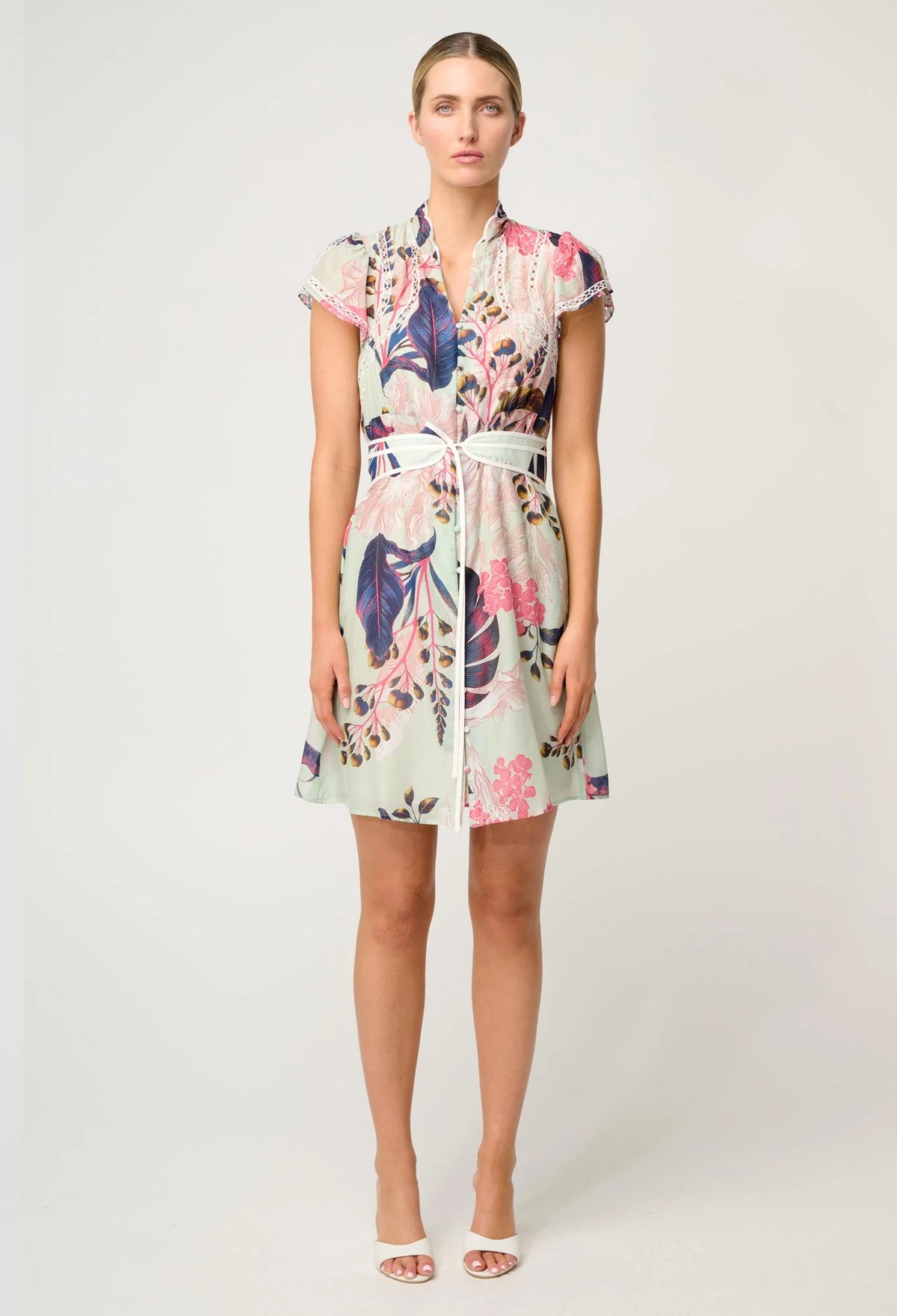 Nisreen Embroidered Dress - Oasis Flora