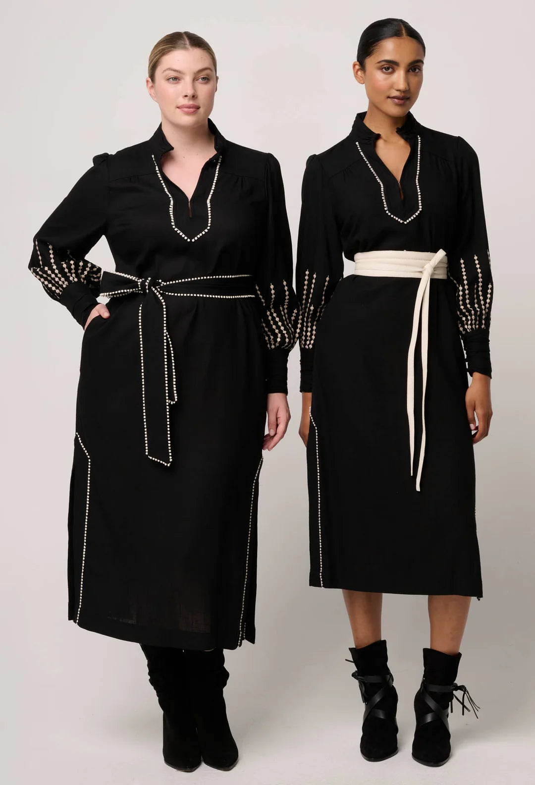 Black column Midi dress
