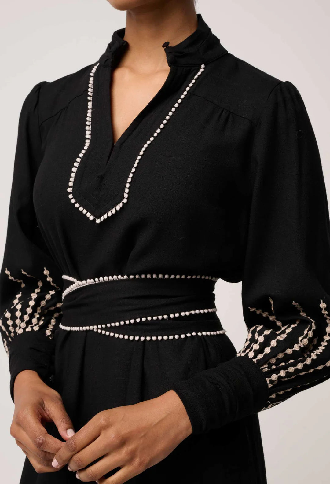 Edith Midi Dress - Black