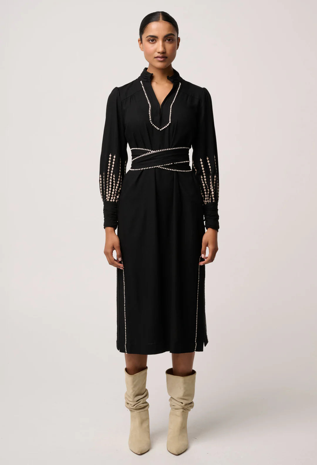 Linen midi dress