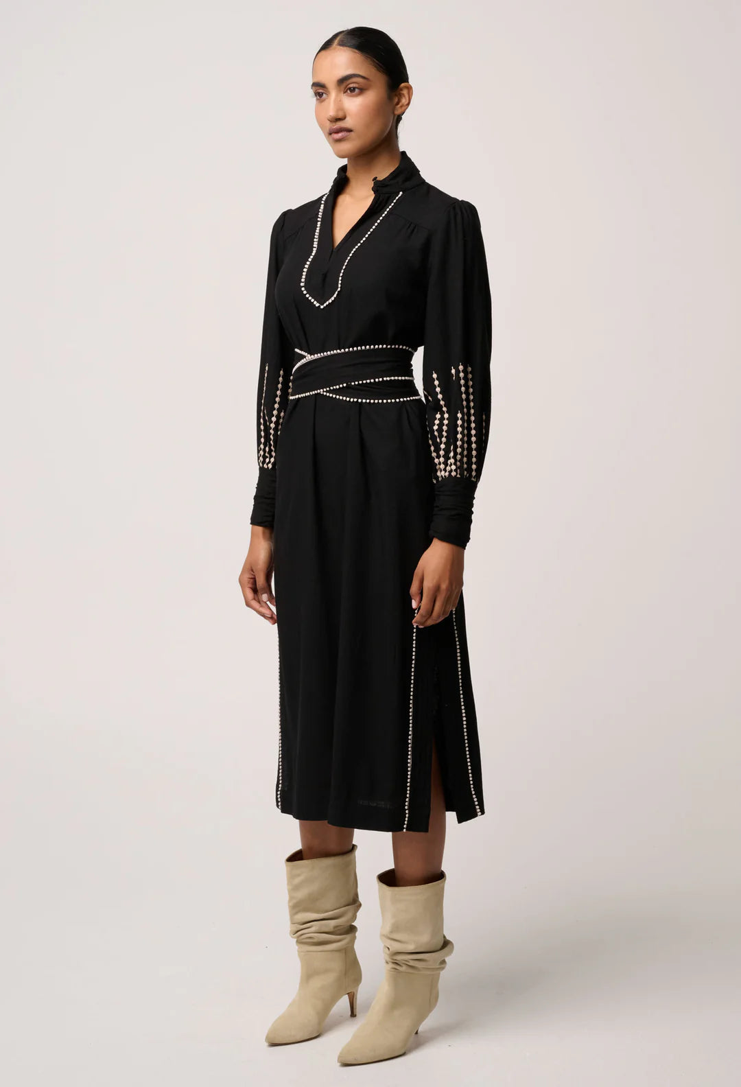Edith Midi Dress - Black