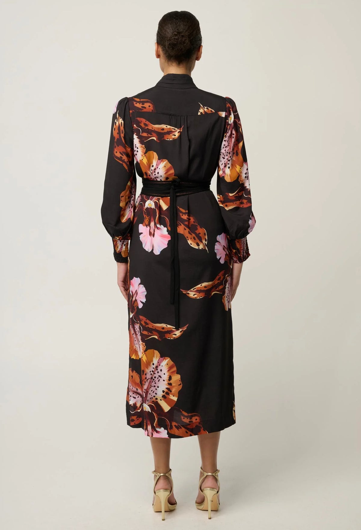 Meredith Column Midi Dress - Sunset Orchid