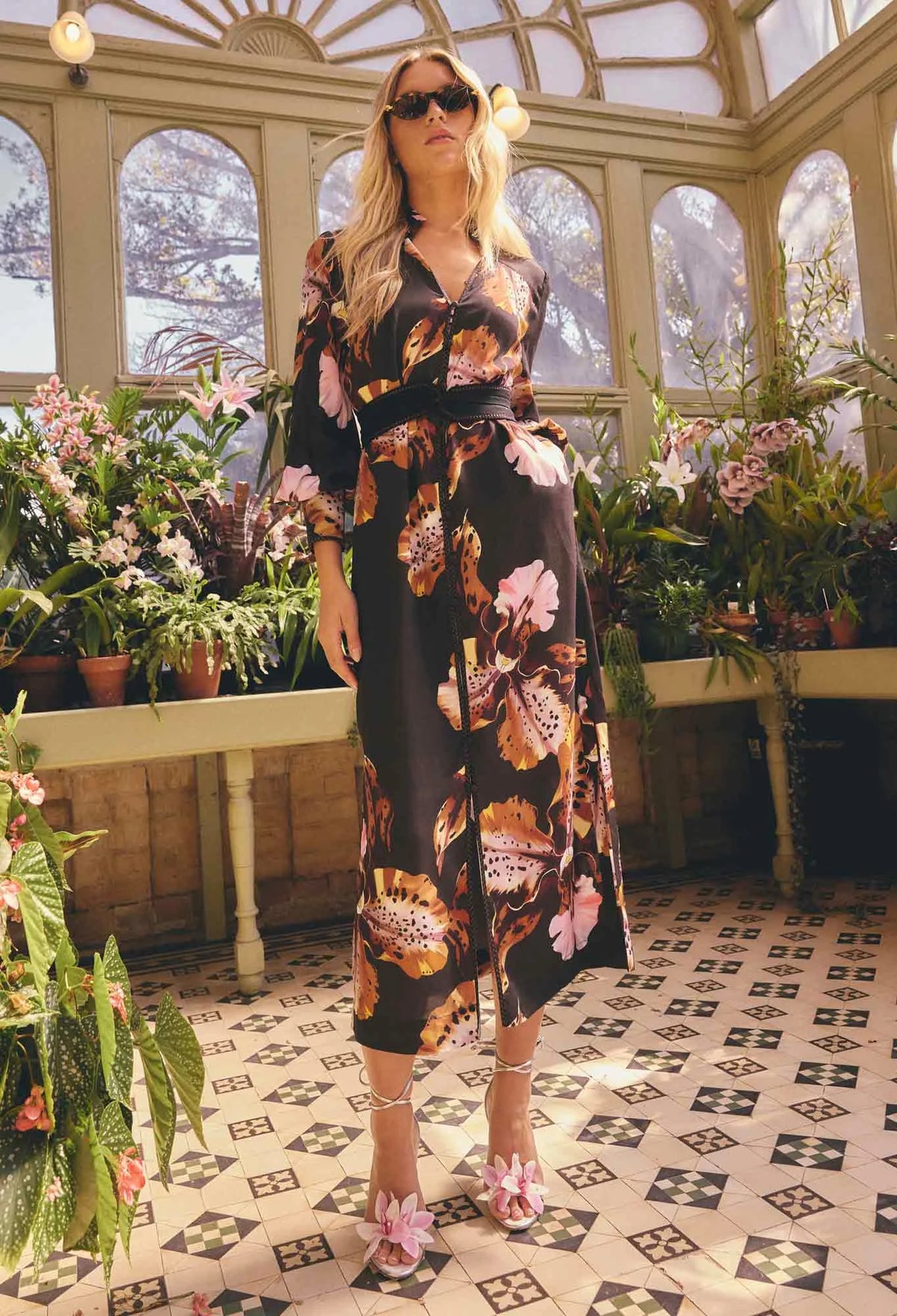 Once Was floral midi dress