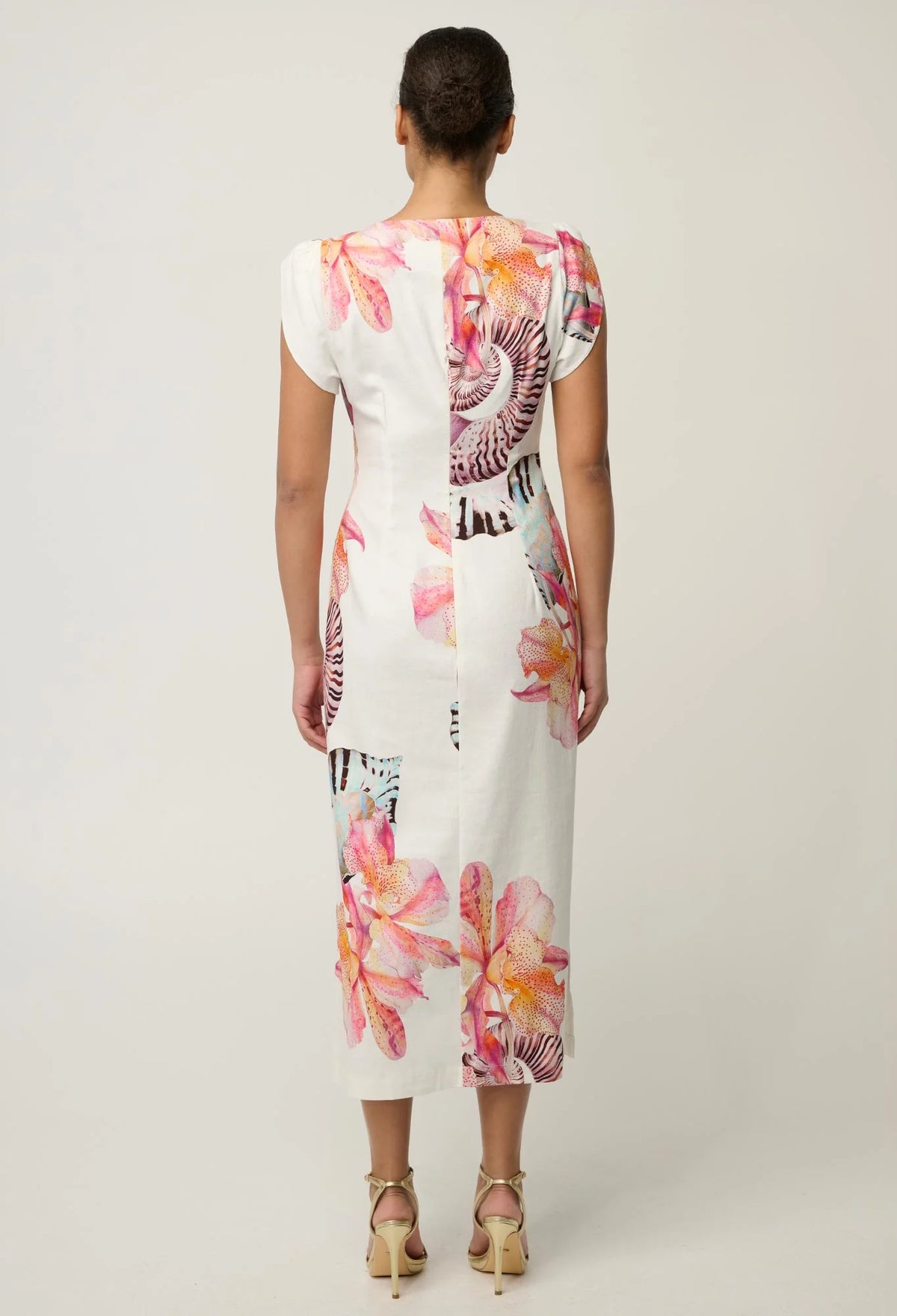 Geneva Twist Column Dress - Nautilus Bloom