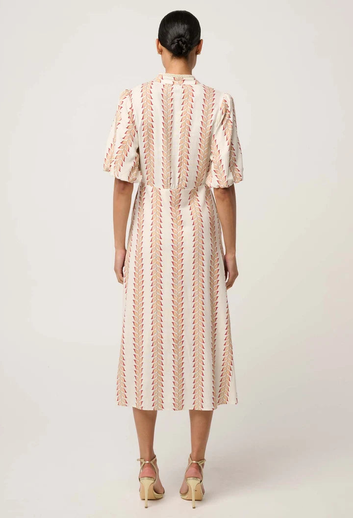 Marcelle Braided Trim Dress - Gilded Frond