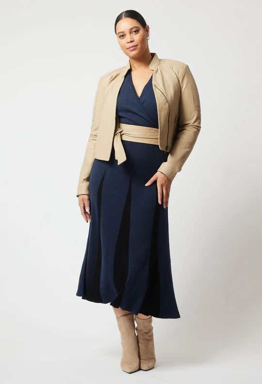 Lyra Leather Jacket - Oatmeal