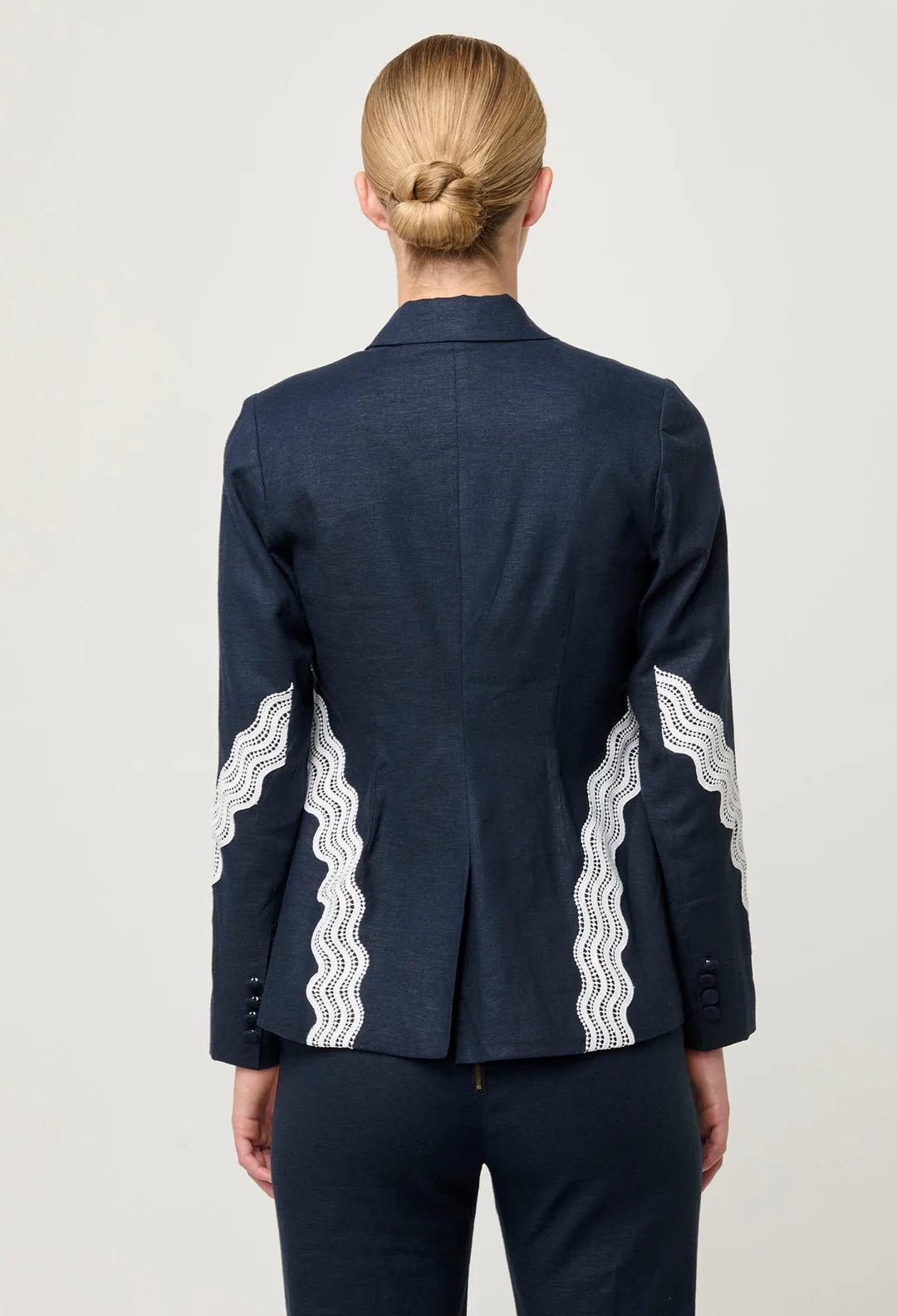 Leandro Lace Blazer - Night Sky