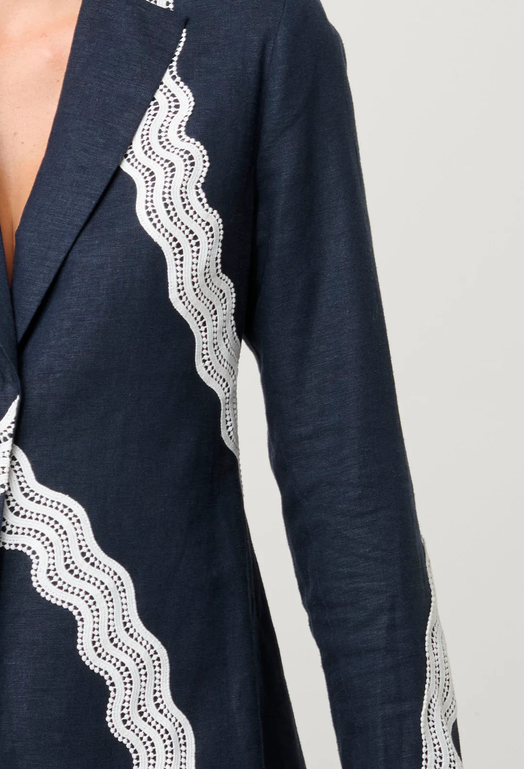 Leandro Lace Blazer - Night Sky