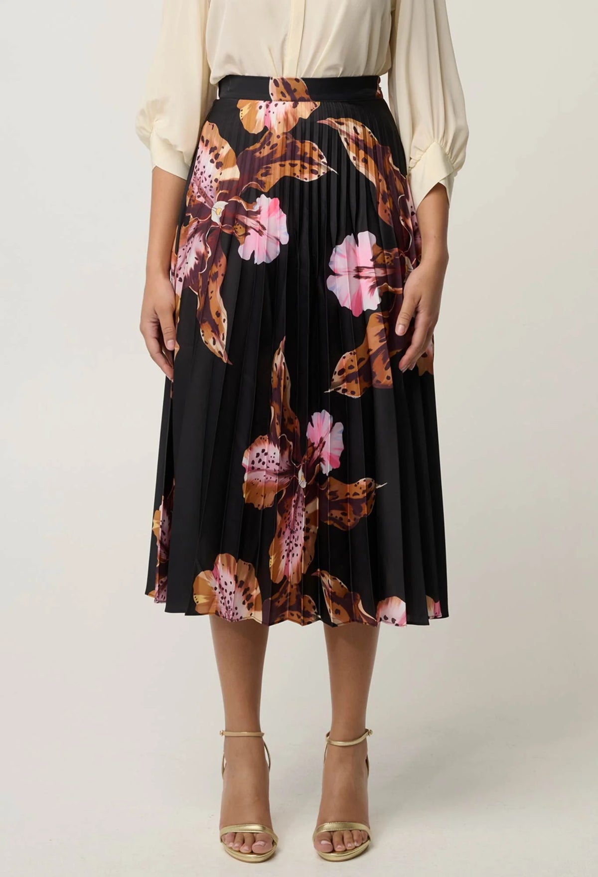 Iris Pleated Skirt - Sunset Orchid