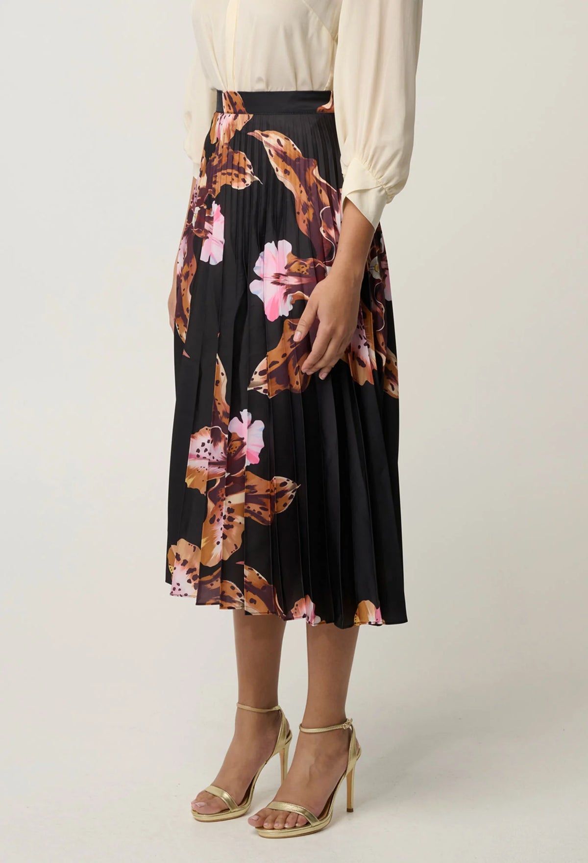 Iris Pleated Skirt - Sunset Orchid