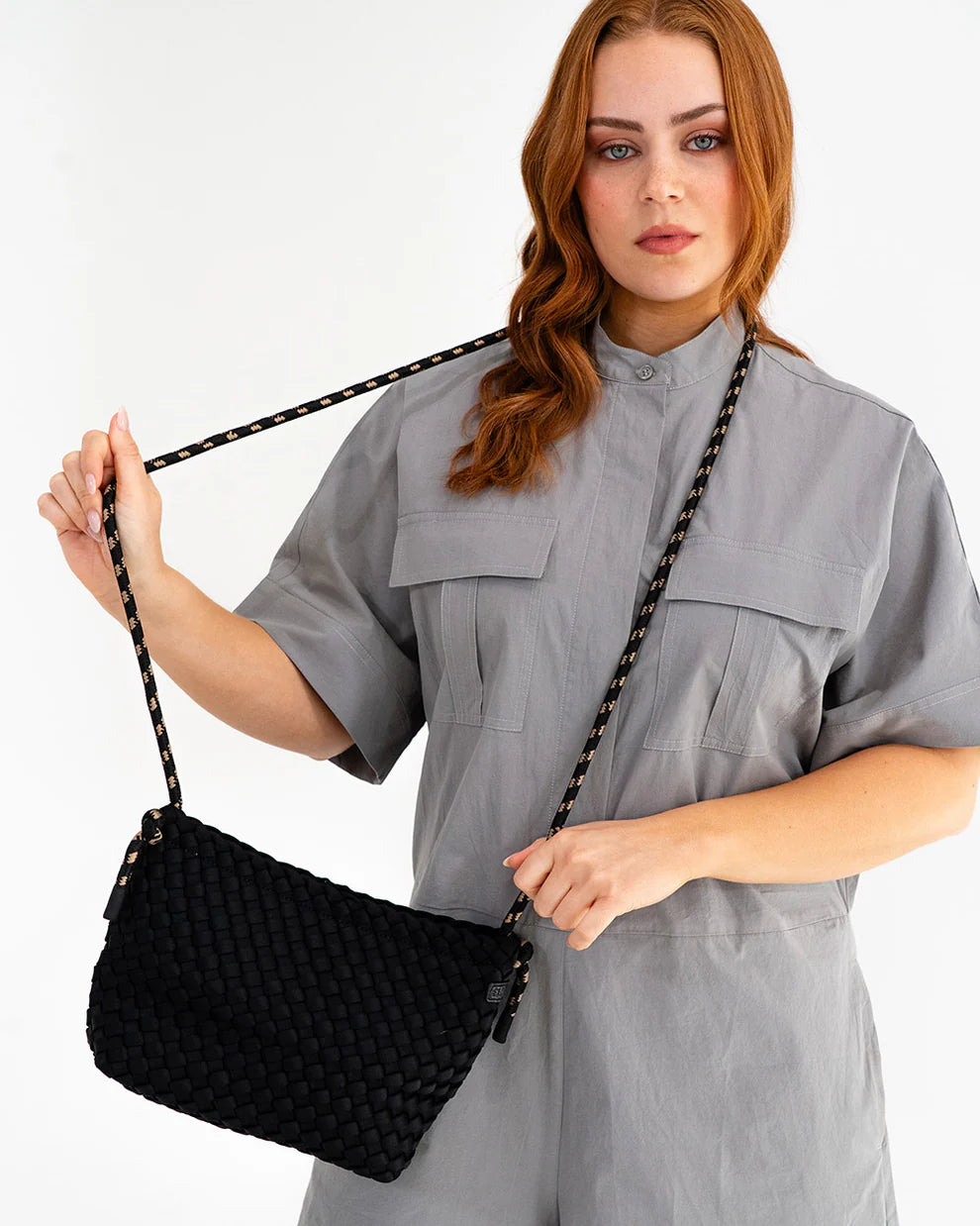 Panama Crossbody - Black Neo Plait