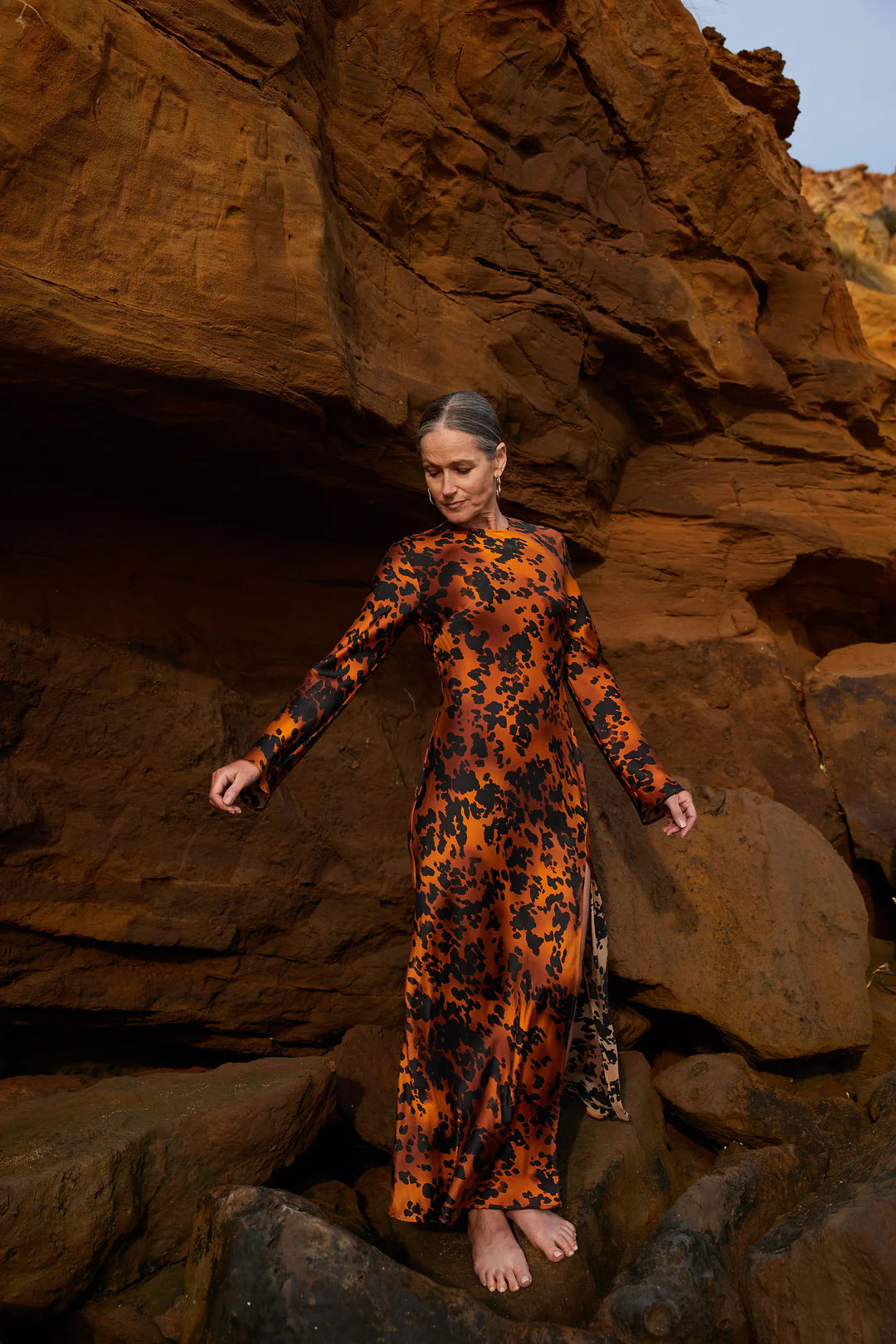 Monument Dress-  Liquid Bronze